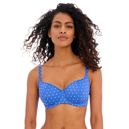 Freya Jewel Cove Underwired Sweetheart Bikini Top - Azure