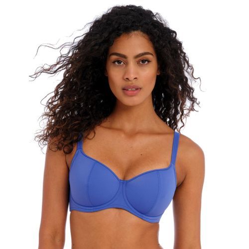 Freya Jewel Cove Underwired Sweetheart Bikini Top - Plain Azure