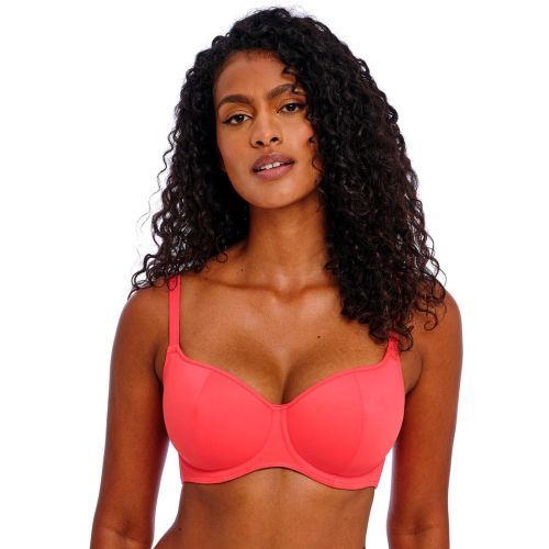 Freya Jewel Cove Underwired Sweetheart Bikini Top - Plain Sunset