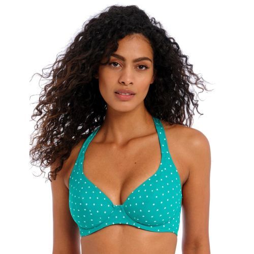 Freya Jewel Cove Underwired Halter Bikini Top - Marine