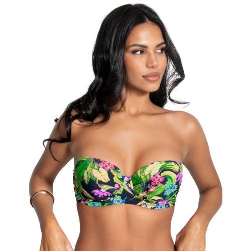 Pour Moi St Lucia Strapless Padded Bikini Top - Tropical