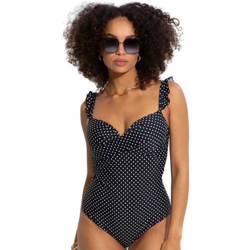 Pour Moi Sicily Tummy Control Swimsuit - Black/White