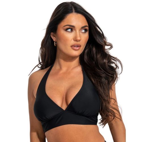 Pour Moi Space Non Wired Halter Bikini Top - Black