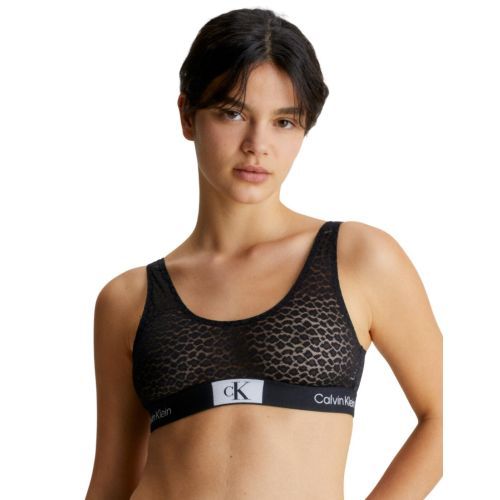 Calvin Klein CK96 Unlined Lace Bralette - Black