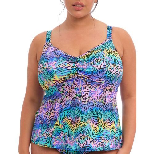 Elomi Electric Savannah Moulded Tankini Top - Zebra