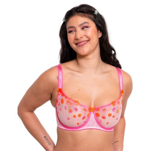 Curvy Kate Strawberry Crush Balcony Bra - Pink Multi