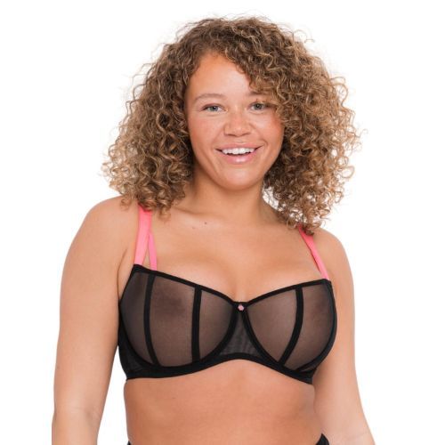 Curvy Kate Elementary Balcony Bra - Black/Pink