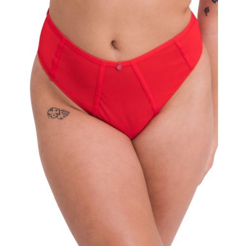Curvy Kate Elementary High Waist Brazilian Brief - Red/Pink