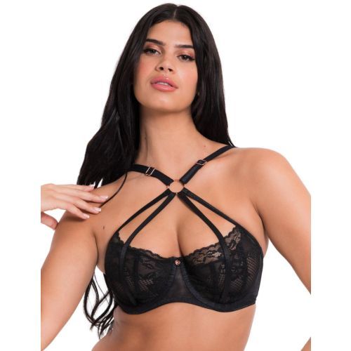Scantilly by Curvy Kate Centrepiece Half Cup Bra - Black