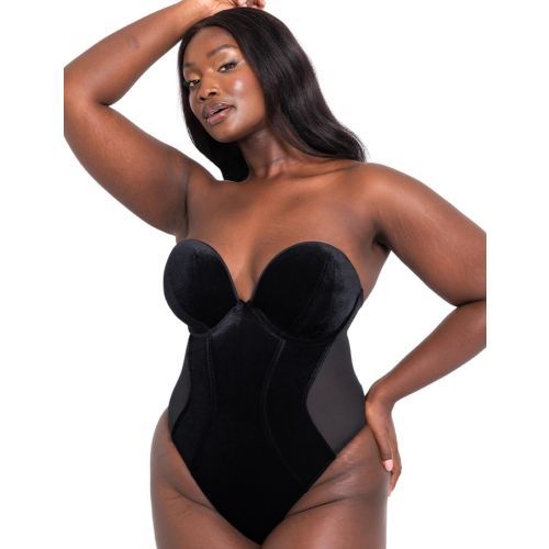 Scantilly by Curvy Kate Icon Strapless Bodysuit - Black