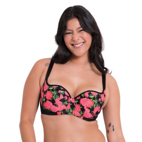 Curvy Kate Boost In Bloom Padded Balcony Bra - Print Mix