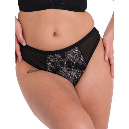 Curvy Kate Non-Stop Thong - Black/Pink