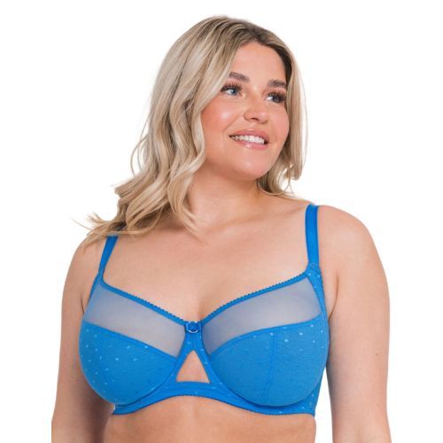 Curvy Kate Victory Polka Balcony Bra - Blue