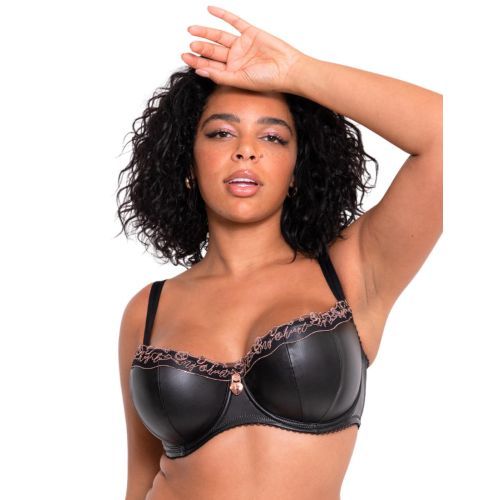 Scantilly By Curvy Kate Key To My Heart Padded Half Cup Bra - Black
