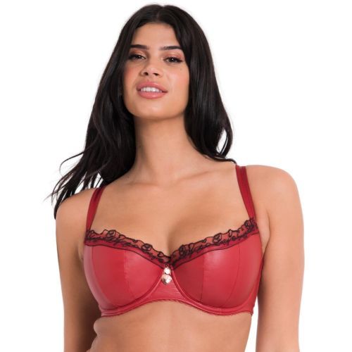 Scantilly by Curvy Kate Key To My Heart Padded Half Cup Bra - Rouge