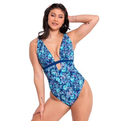 Curvy Kate Mykonos Reversible Non Wired Swimsuit - Blue Print