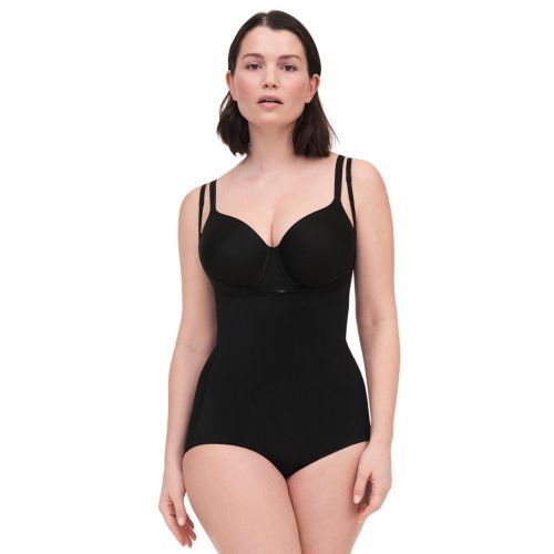 Chantelle Basic Shaping Open Bust Bodysuit - Black