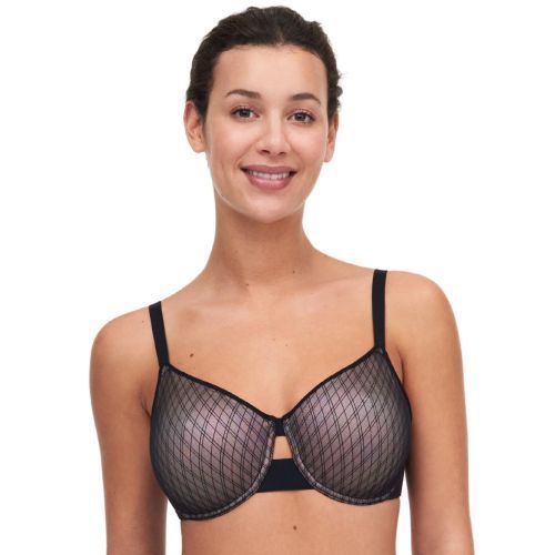 Chantelle Smooth Lines Moulded Bra - Black/ Beige