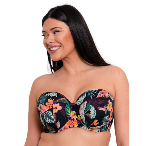 Curvy Kate Cuba Libre Bandeau Bikini Top - Print Mix