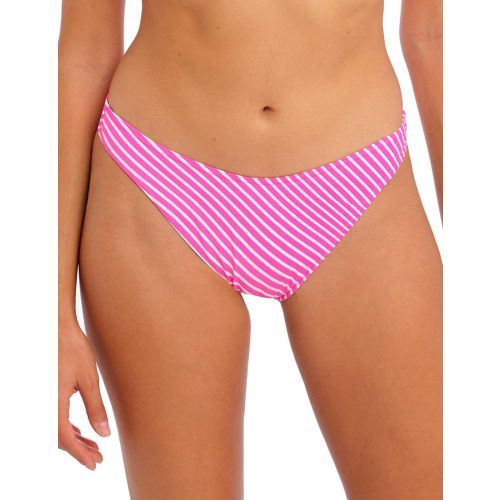Freya Jewel Cove High Leg Bikini Brief - Stripe Raspberry