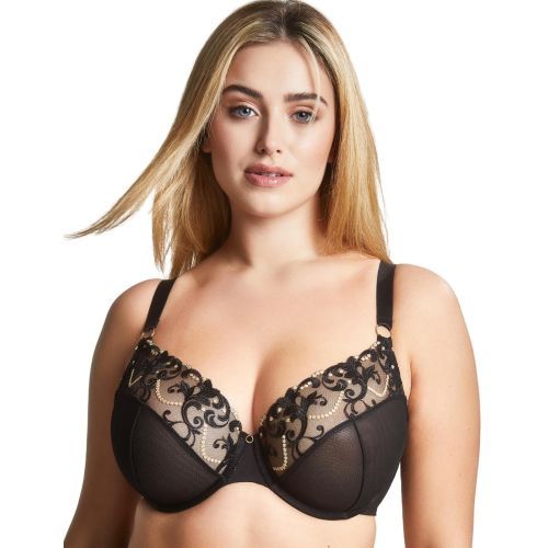 Sculptresse by Panache Nova Rigid Plunge Bra - Black/Gold