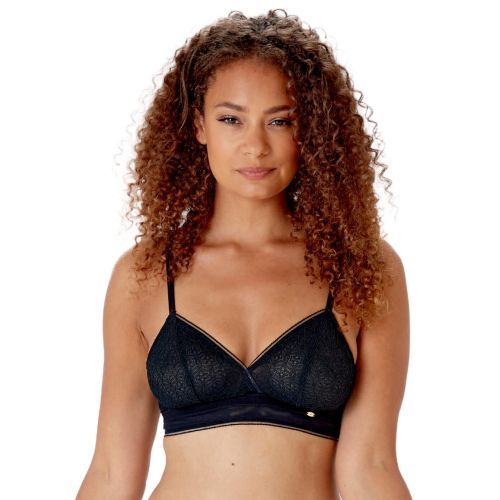 Pretty Polly Delicate Lace Non Wired Bra - Black