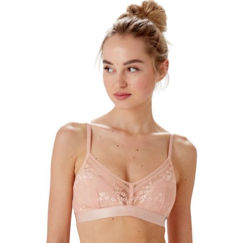 Pretty Polly Botanical Lace Non Wired Triangle Bra - Blush