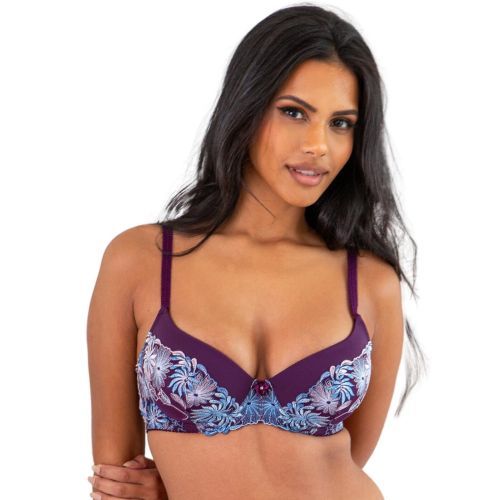 Pour Moi St Tropez Padded Balcony Bra - Purple/Blue