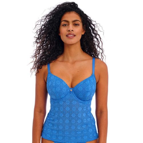 Freya Nomad Nights Plunge Tankini Top - Atlantic