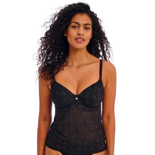 Freya Nomad Nights Plunge Tankini Top - Black