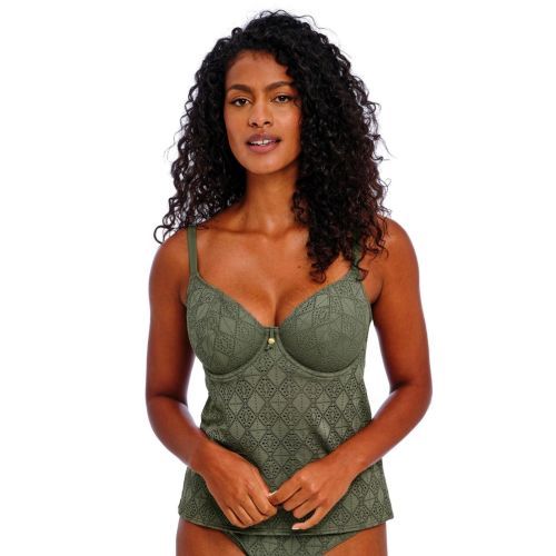 Freya Nomad Nights Plunge Tankini Top - Sage