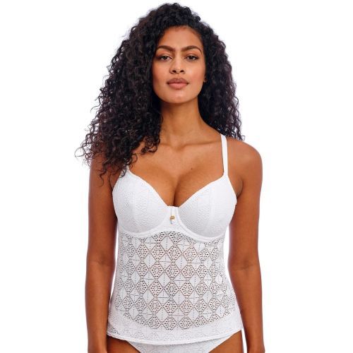 Freya Nomad Nights Plunge Tankini Top - White