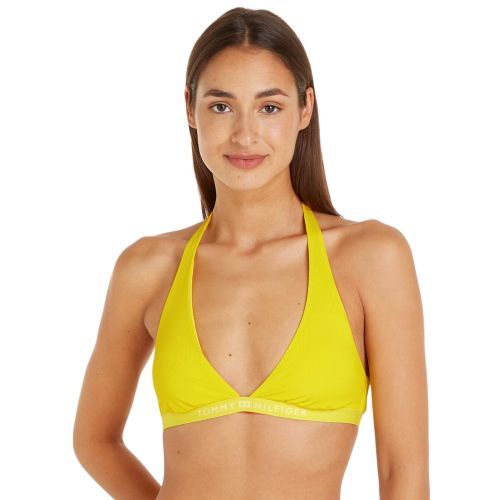 Tommy Hilfiger TH Halter Triangle Bikini Top - Vivid Yellow