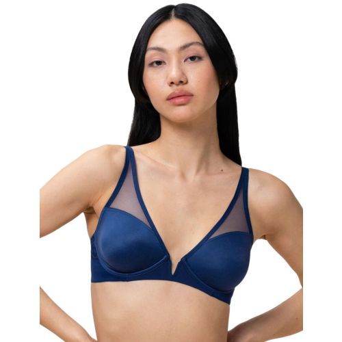 Triumph Vivid Spotlight Plunge Bra - Deep Water