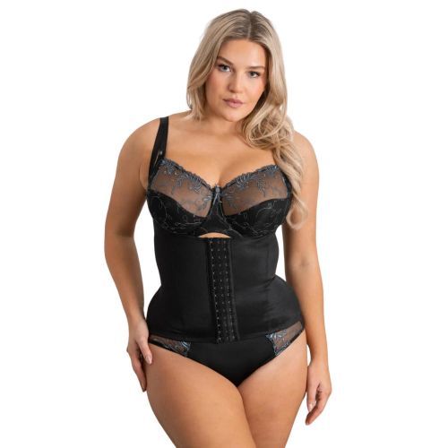Pour Moi Hourglass Firm Control Back Smoothing Waist Cincher - Black