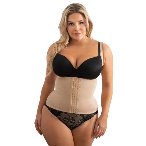 Pour Moi Hourglass Firm Control Back Smoothing Waist Cincher - Caramel