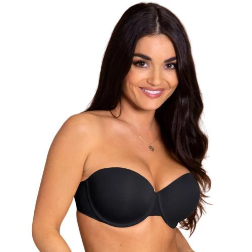 Pour Moi Definitions Push Up Strapless Bra - Black