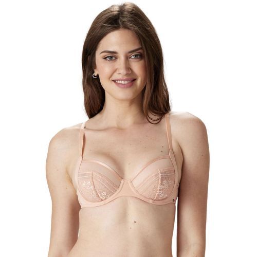 Pretty Polly Botanical Lace Balcony Bra - Blush