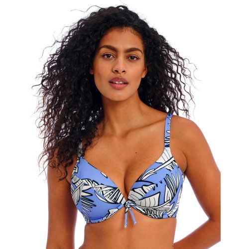 Freya Mali Beach Plunge Bikini Top - Cornflower