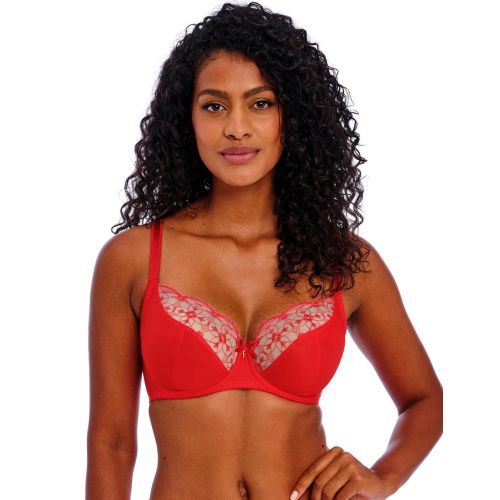 Freya Hallie Underwired Plunge Bra - Chilli Red