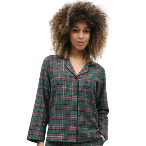 Cyberjammies Whistler Pyjama Top - Green Check