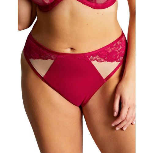Sculptresse by Panache Josephine High Leg Brief - Magenta/Latte