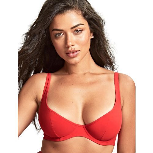 Panache Billie Wired Triangle Plunge Bikini Top - Rossa Red