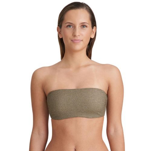 Marie Jo Tinjis Padded Strapless Bikini Top - Golden Olive