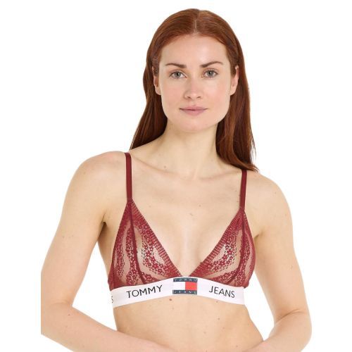 Tommy Hilfiger TJ Heritage Lace Triangle Bra - Rouge