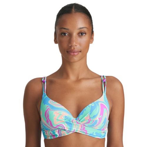 Marie Jo Arubani Padded Plunge Bikini Top - Ocean Swirl