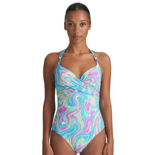 Marie Jo Arubani Plunge Swimsuit - Ocean Swirl