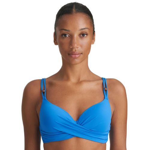 Marie Jo Flidais Padded Plunge Bikini Top - Blue Mistral