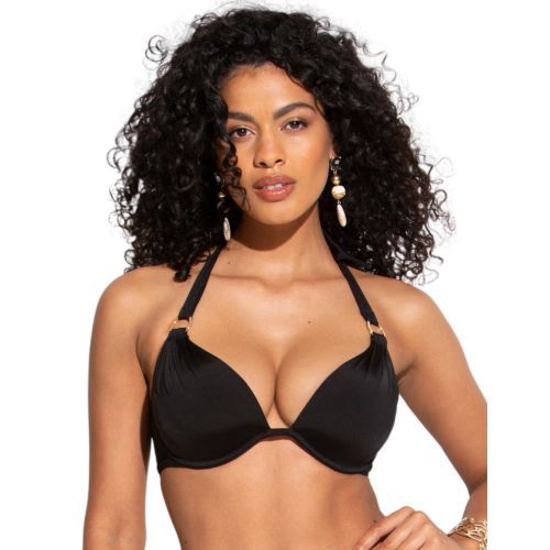 Pour Moi Samoa Boost Push Up Bikini Top - Black