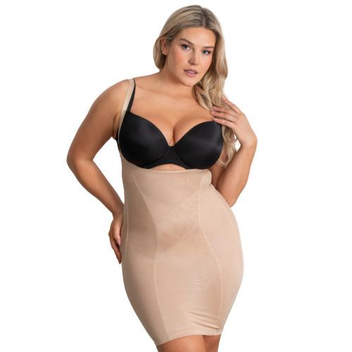 Pour Moi Hourglass Firm Control Wear Your Own Bra Slip - Caramel